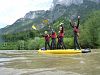 Stand up paddling in white water on the Salzach